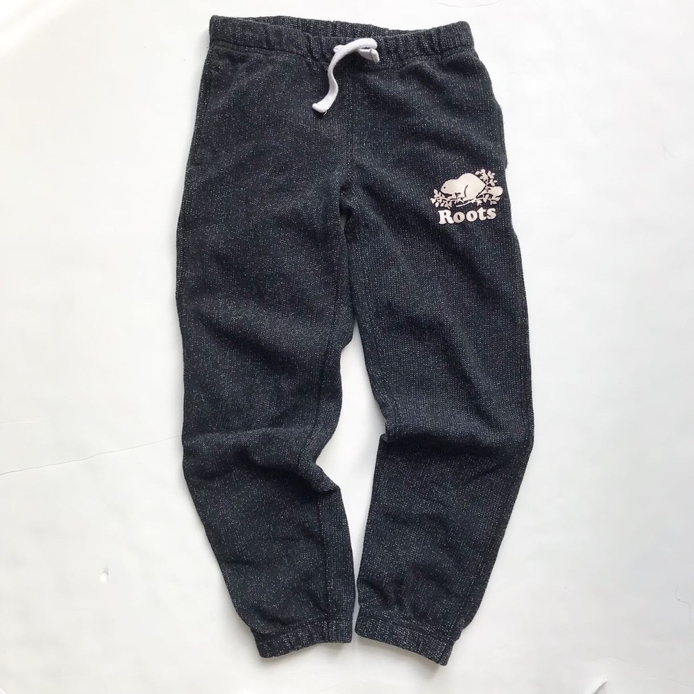 Roots black speckled joggers VGUC 7Y